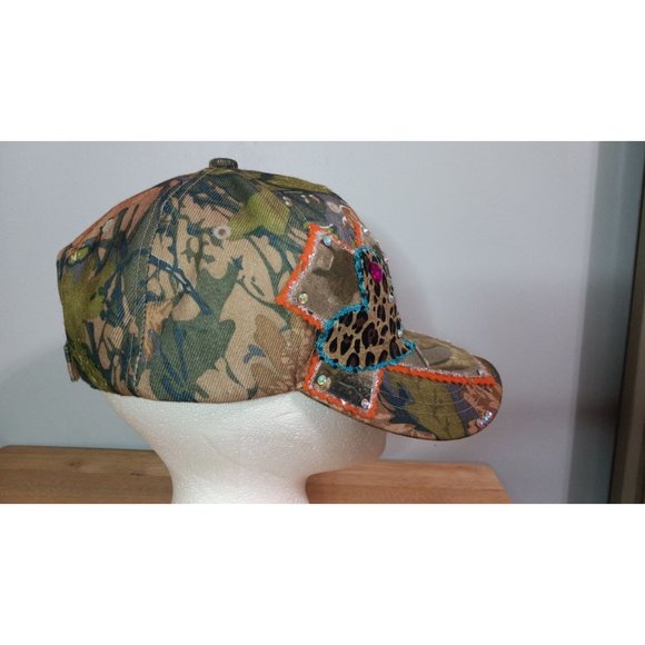 Pinky Bolle Camo Buck Commander Bling Embroidered Colorful Fashion Hat - Picture 5 of 7